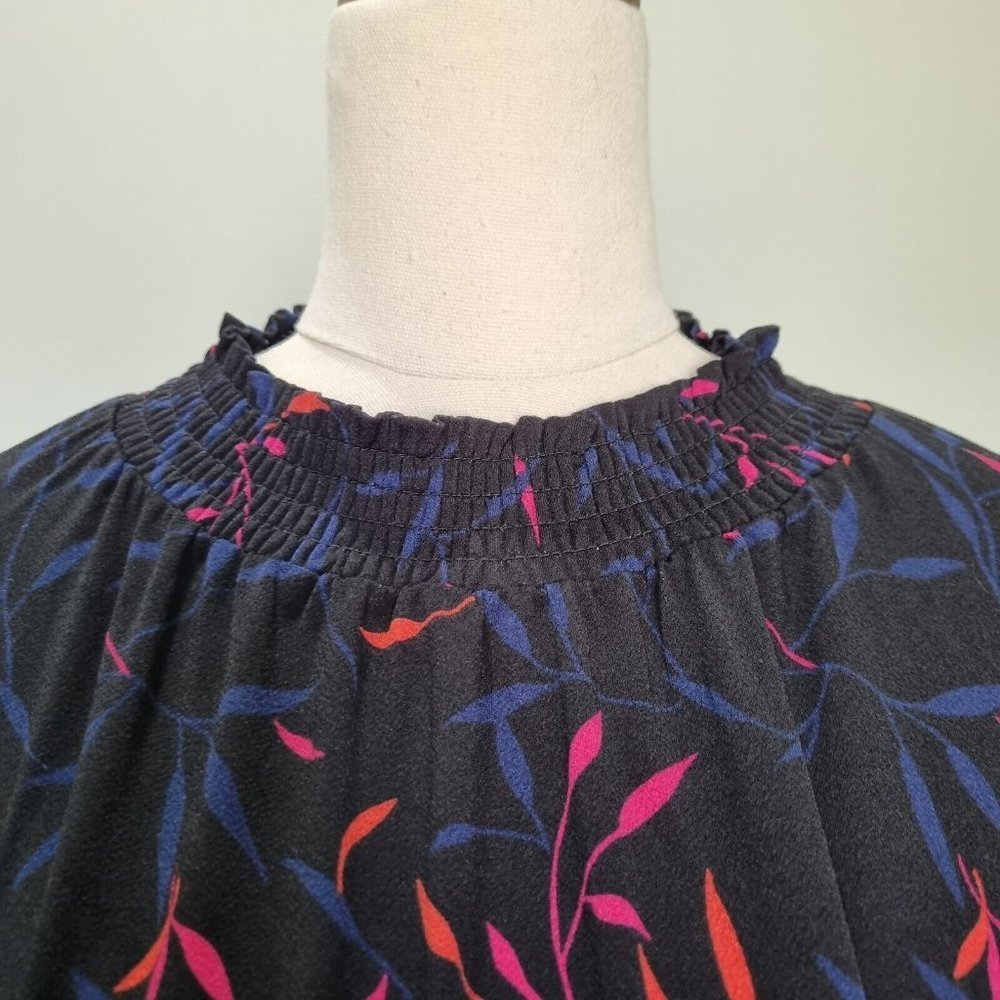 Leona Edmiston Multicolour Floral Long Sleeve Smock Dress Size 16 - Picture 6 of 10